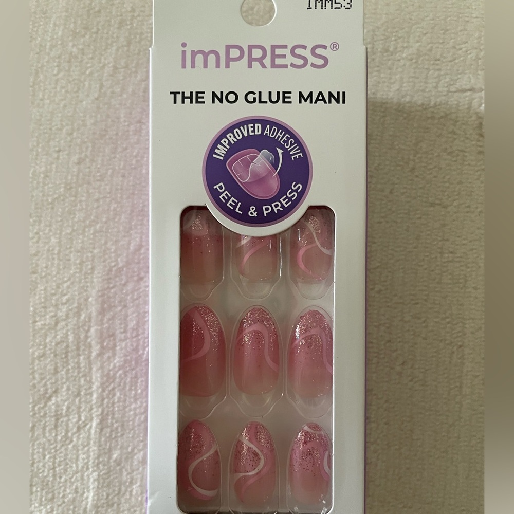 imPRESS Pink Glitter Nail Set
